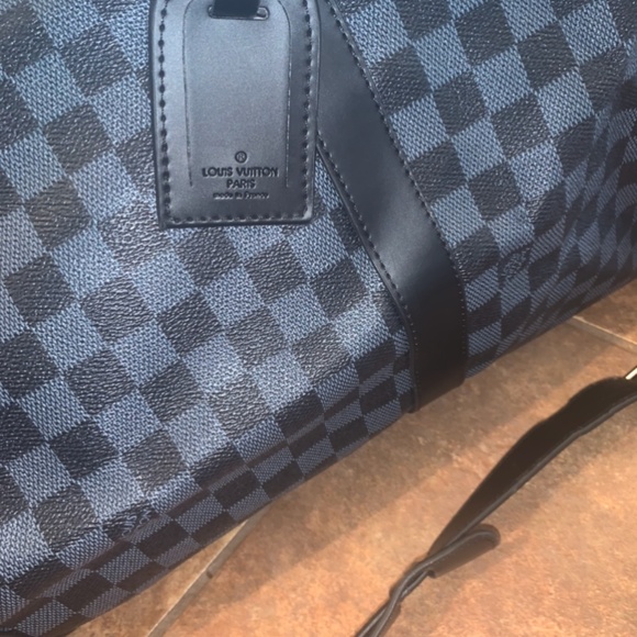 Lv Checkered Duffle Bag